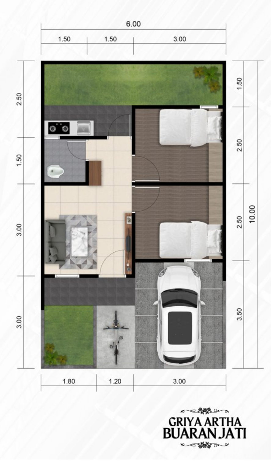 Denah Rumah LB 30/LT 60